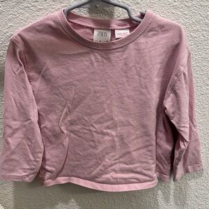 Zara Kids Soft Pink Long Sleeve Tee